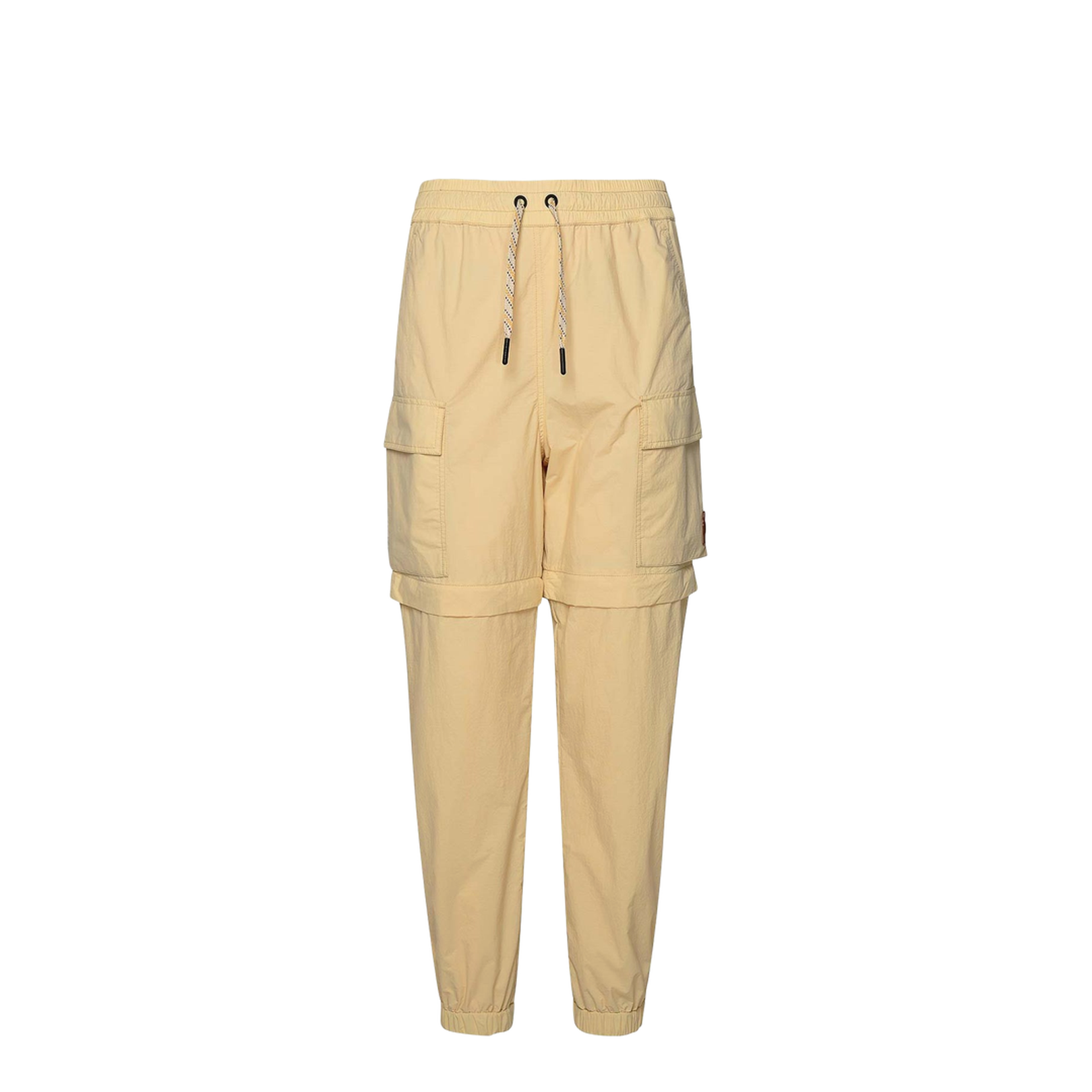 Cream Polyamide Sporty Pants