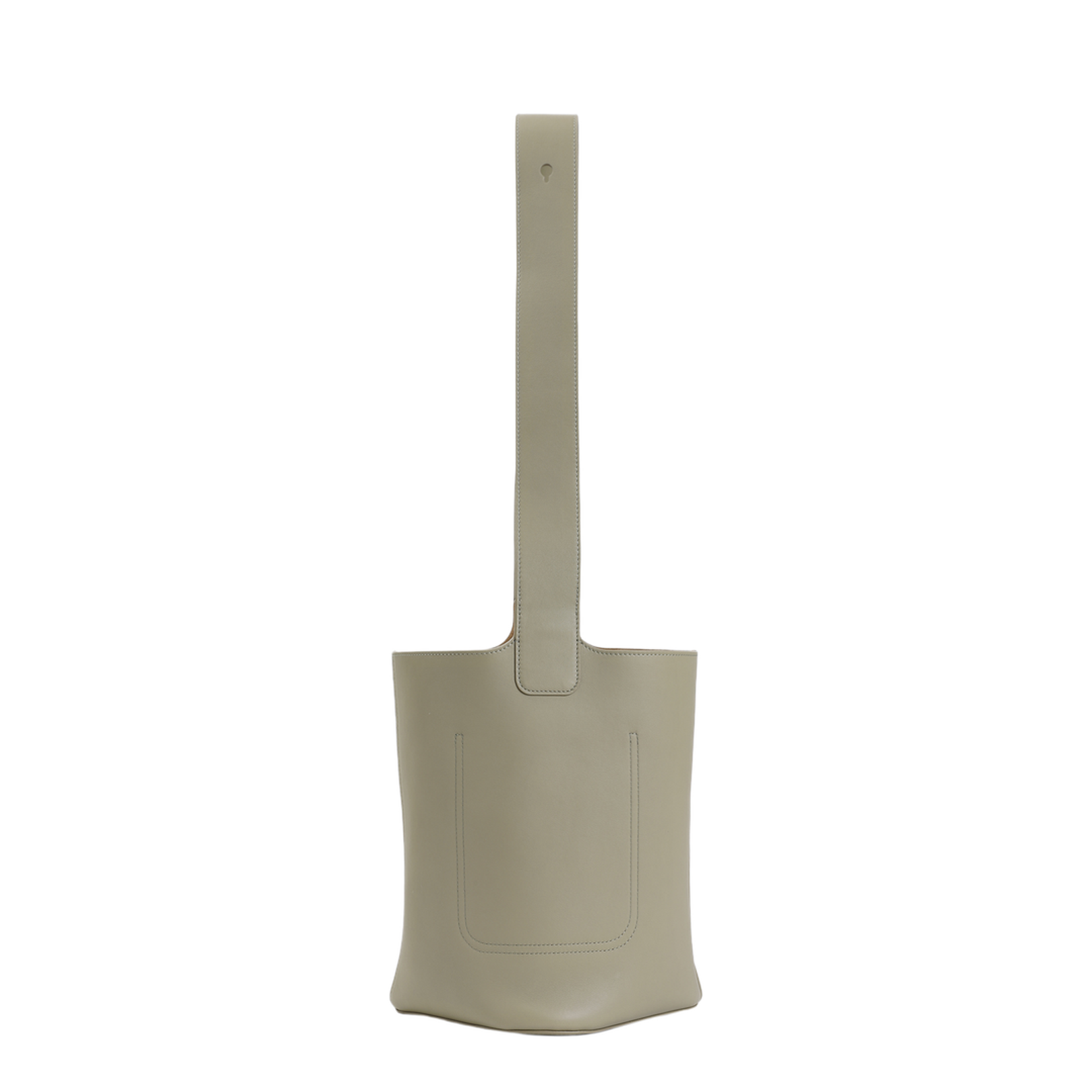 Pebble Soft Calfskin Leather Bucket Bag