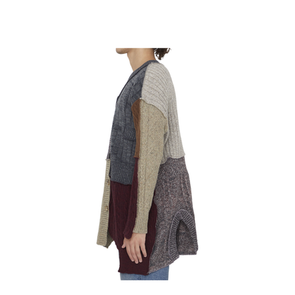 Patchwork Distressed Cardigan