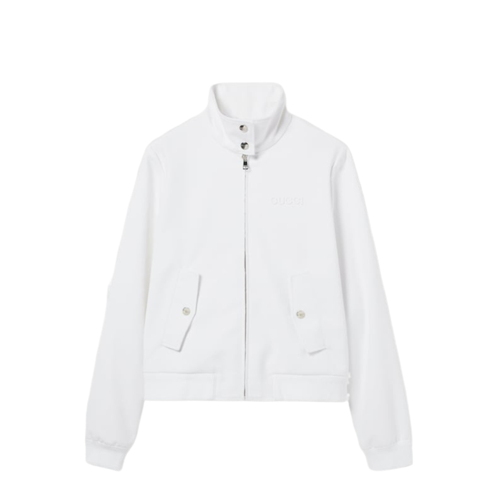 GG Jacquard Zip Jacket in White