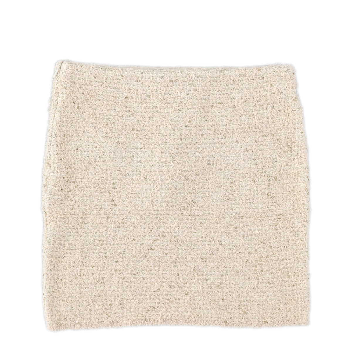 Tweed Miniskirt With Button Detail