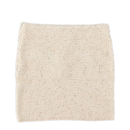 Tweed Miniskirt With Button Detail
