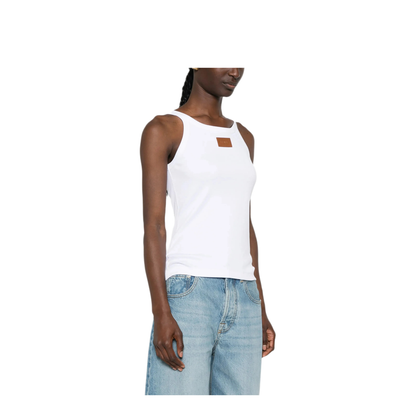 White Top with Logo Patch