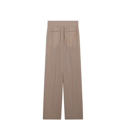 MAYFEYR - Valentino - Mud-Colored Pinstripe Wool Trousers - 9B3RB766A9C3EU