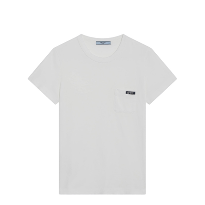 White Cotton Crew Neck T-Shirt
