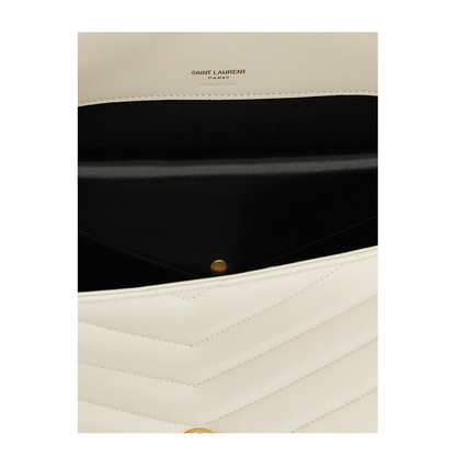 Loulou Large MATELASSÉ Shoulder Bag White