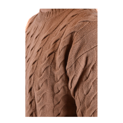 MAYFEYR - LANEUS - Camel Merino Cashmere Sweater - MGU748CAMMELLO