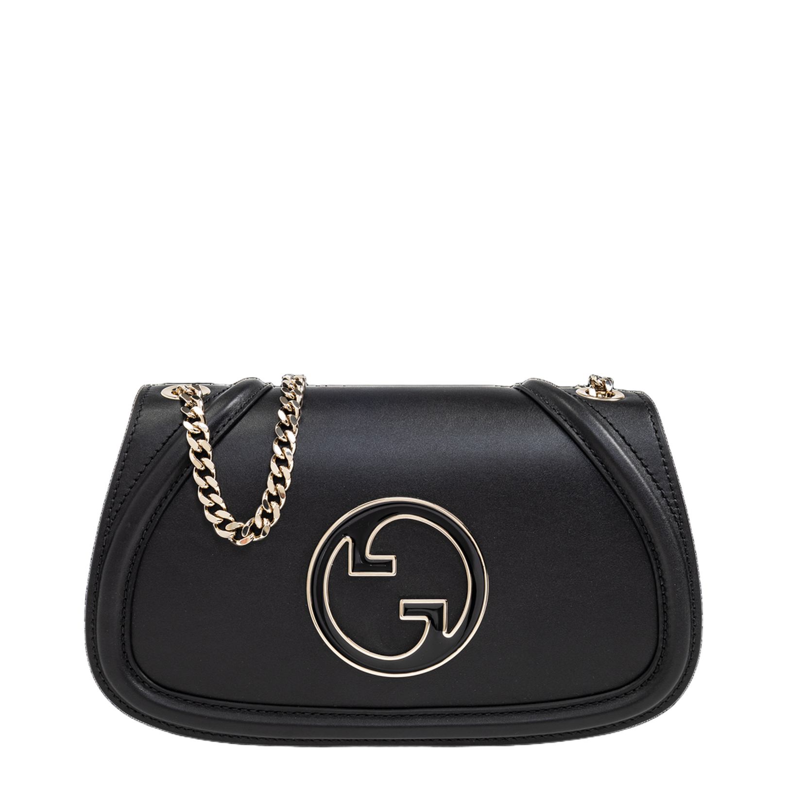 Blondie Medium Leather Shoulder Bag - Black