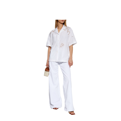 Shirt with openwork pattern
