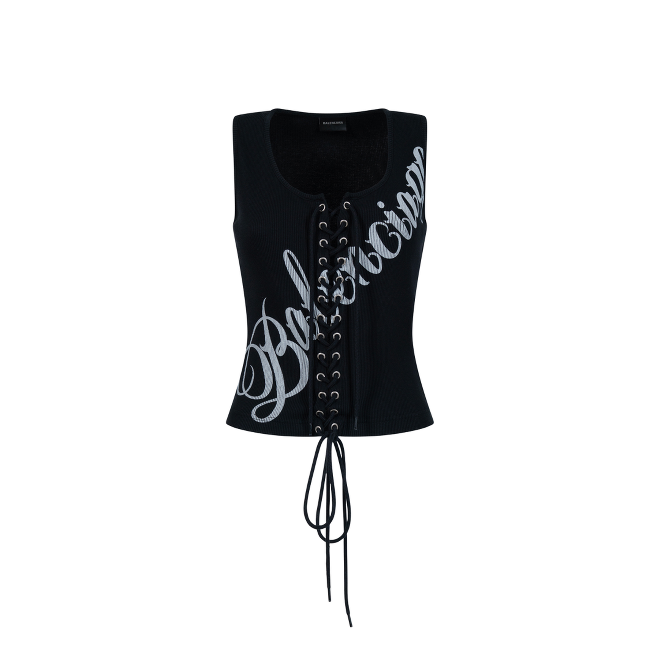 MAYFEYR - Balenciaga - Lace-Up Ribbed Tank Top - 858152TTVO2
