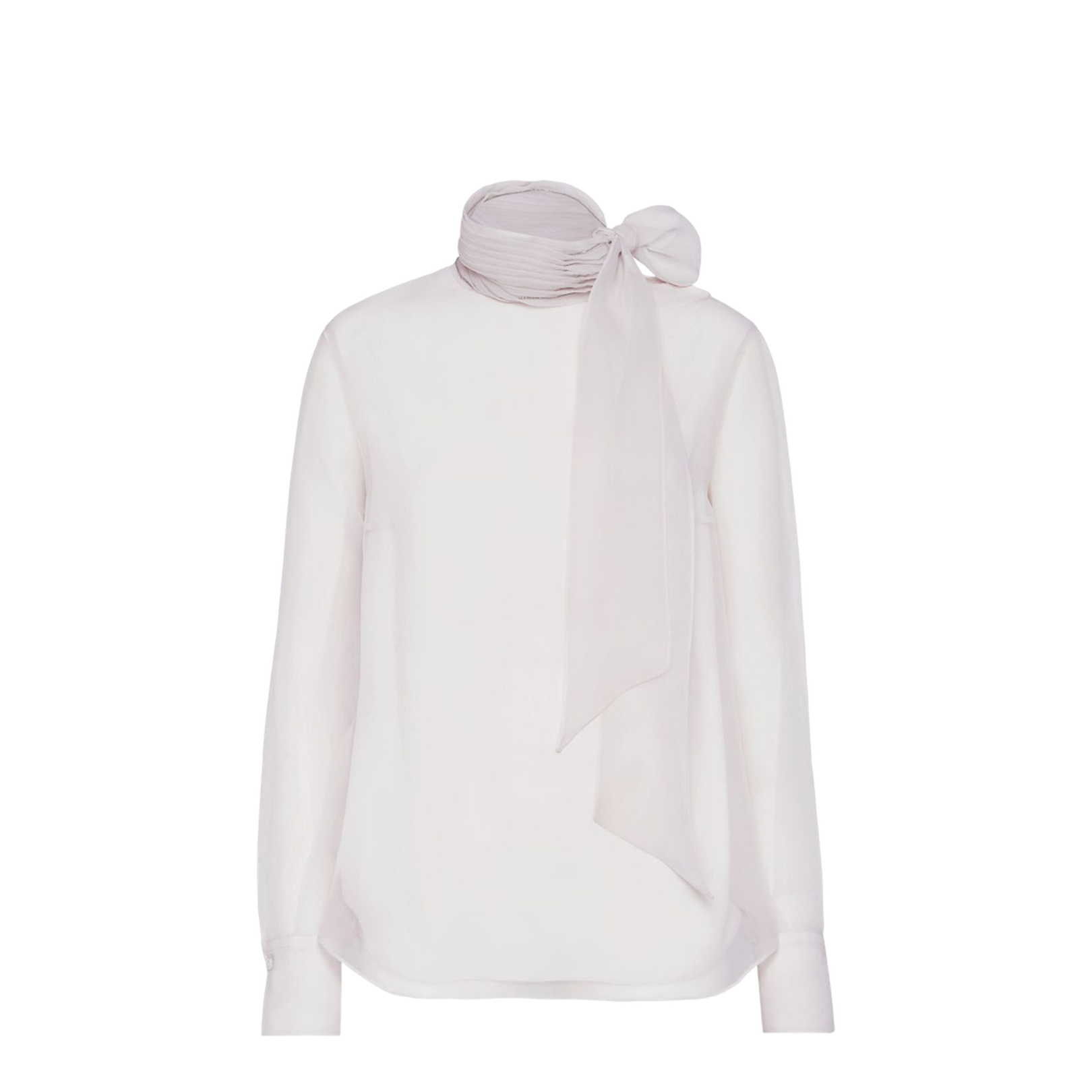 Crispy Silk Pussybow Blouse