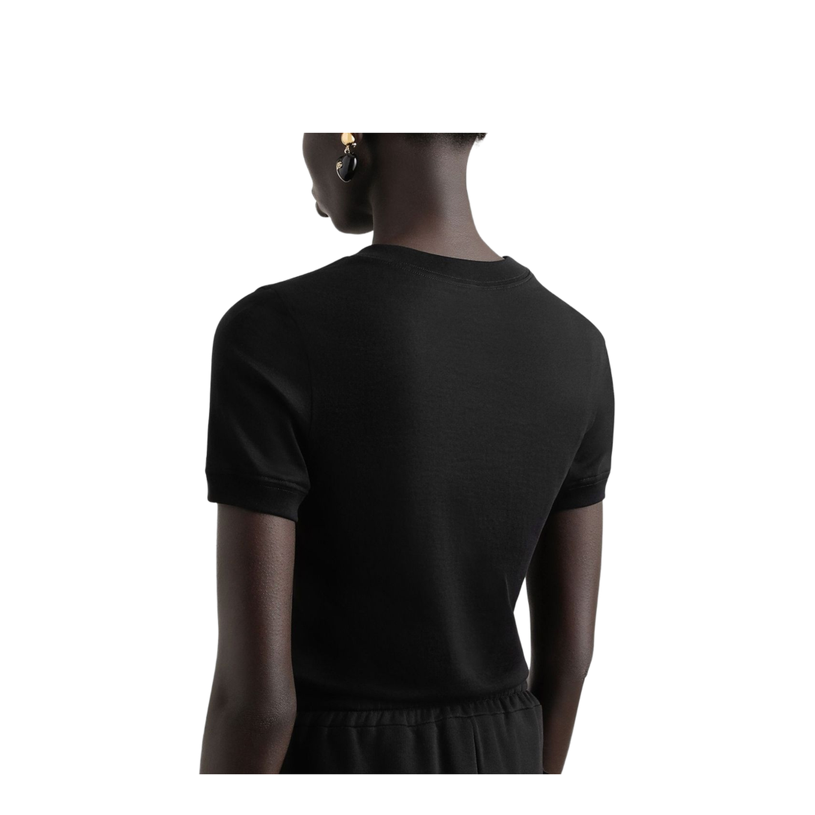 Jersey T-Shirt with Perforated Embroidery