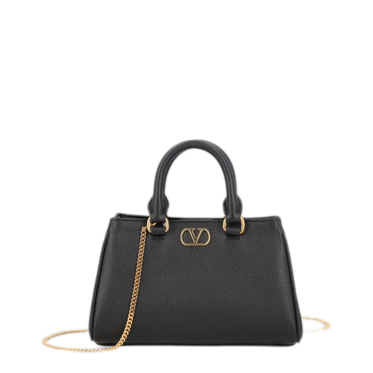 VLogo Signature Mini Calfskin Handbag - Black