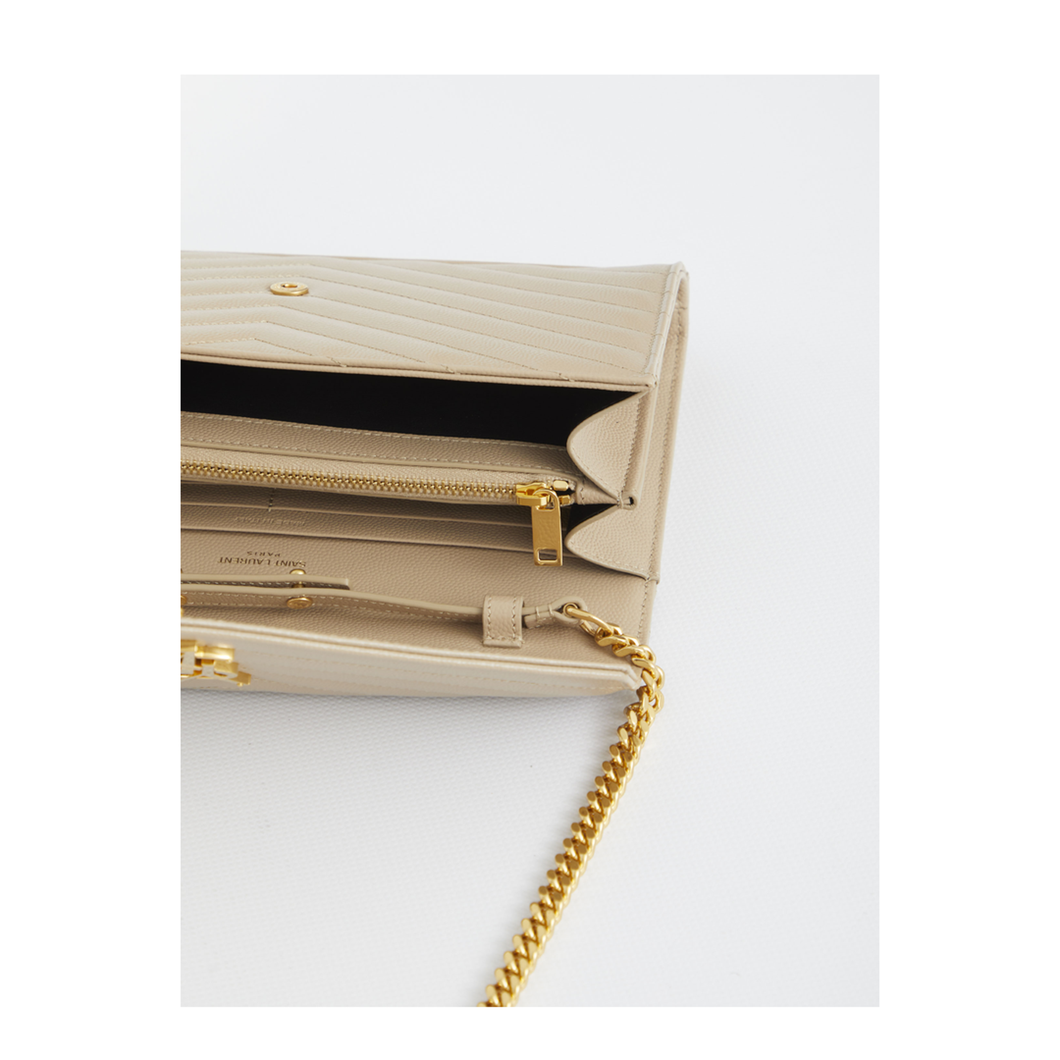 Classic Cassandre Chain Wallet In Grain De Poudre Leather