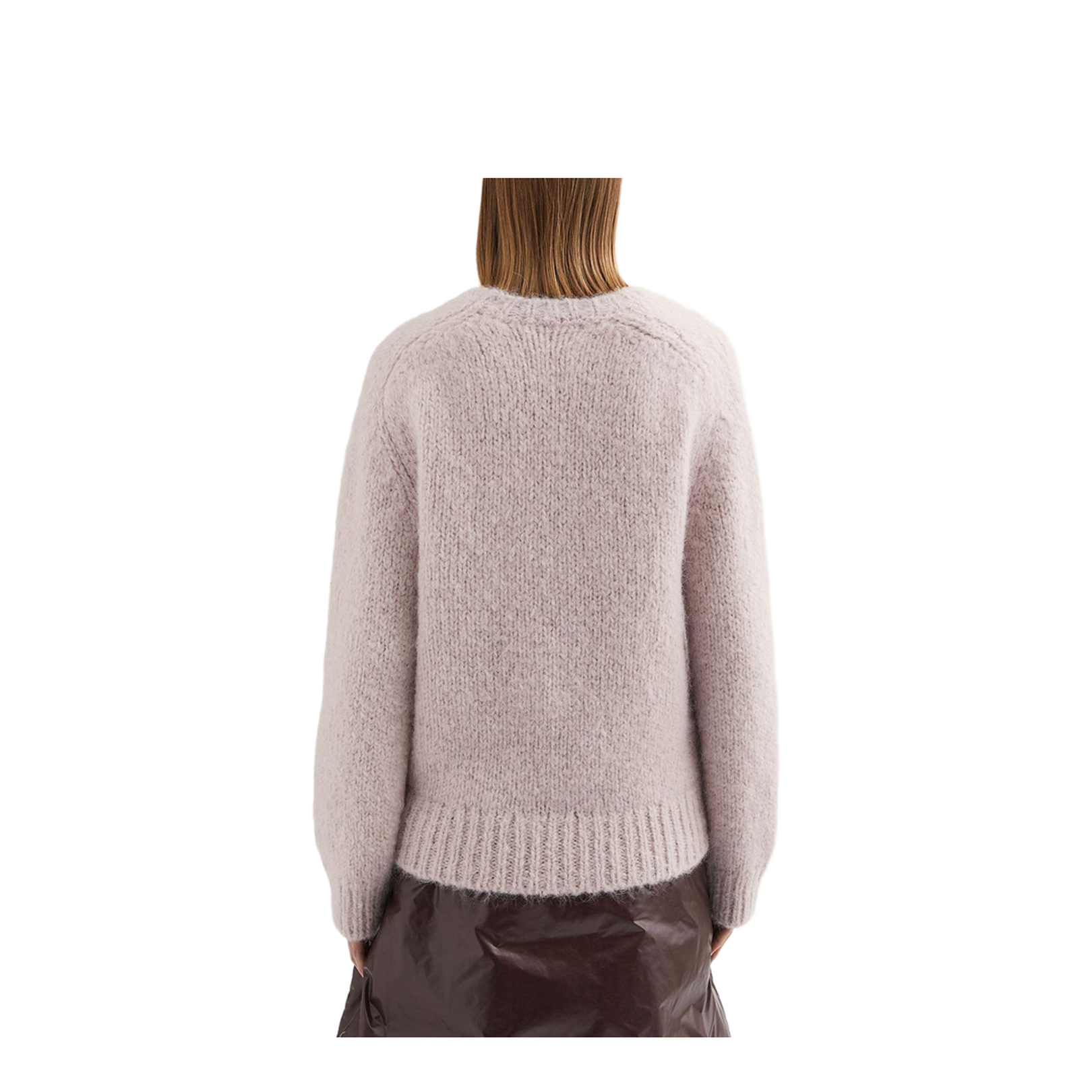Wool Crewneck Jumper in Pink