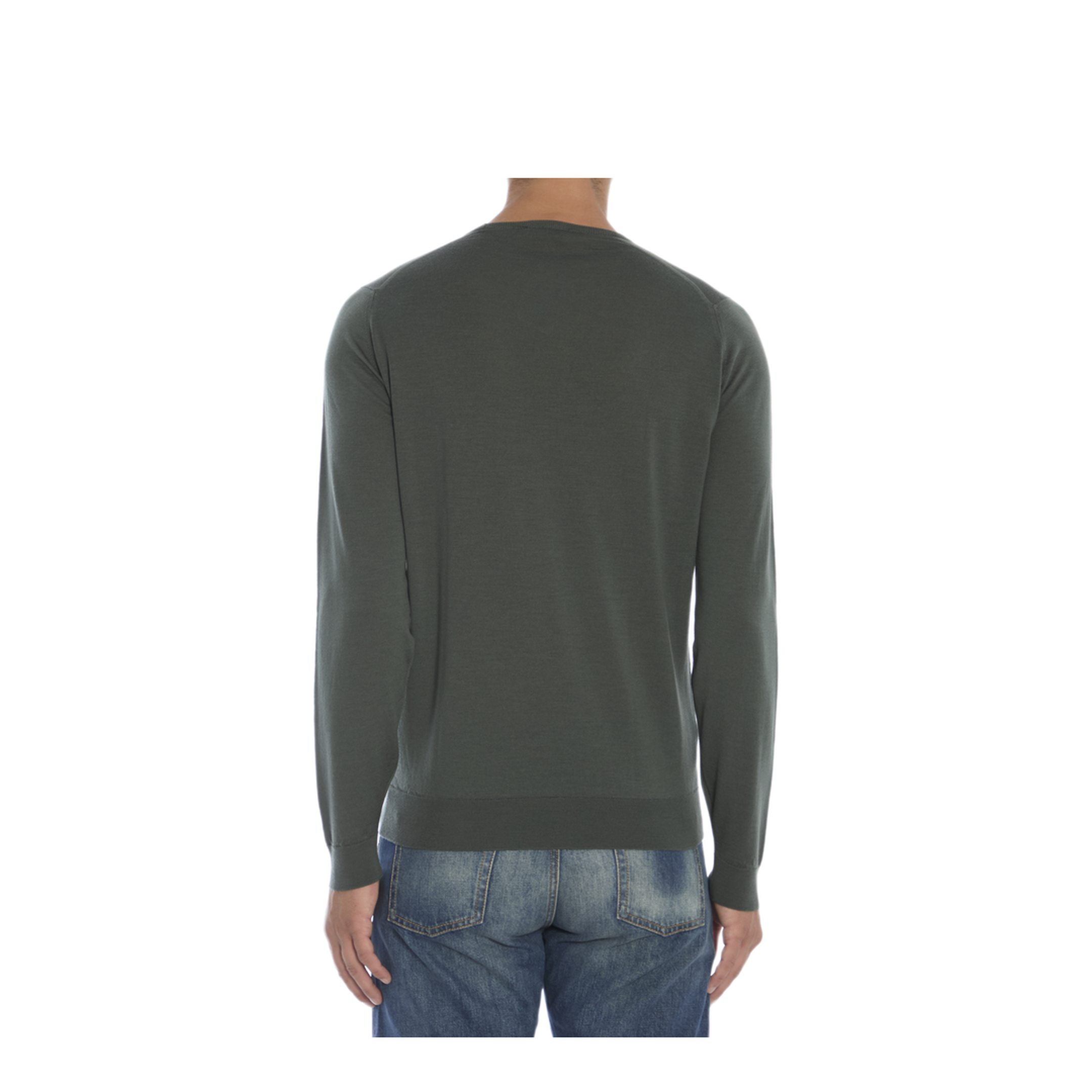 MAYFEYR - John Smedley - Long Sleeve Crewneck Pullover - LUNDYHIGHLANDGREEN