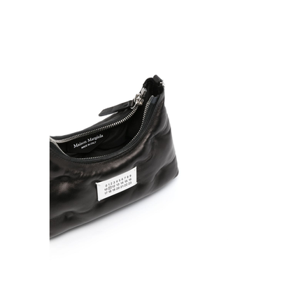 Glam Slam Micro Nappa Leather Hobo Bag - Noir