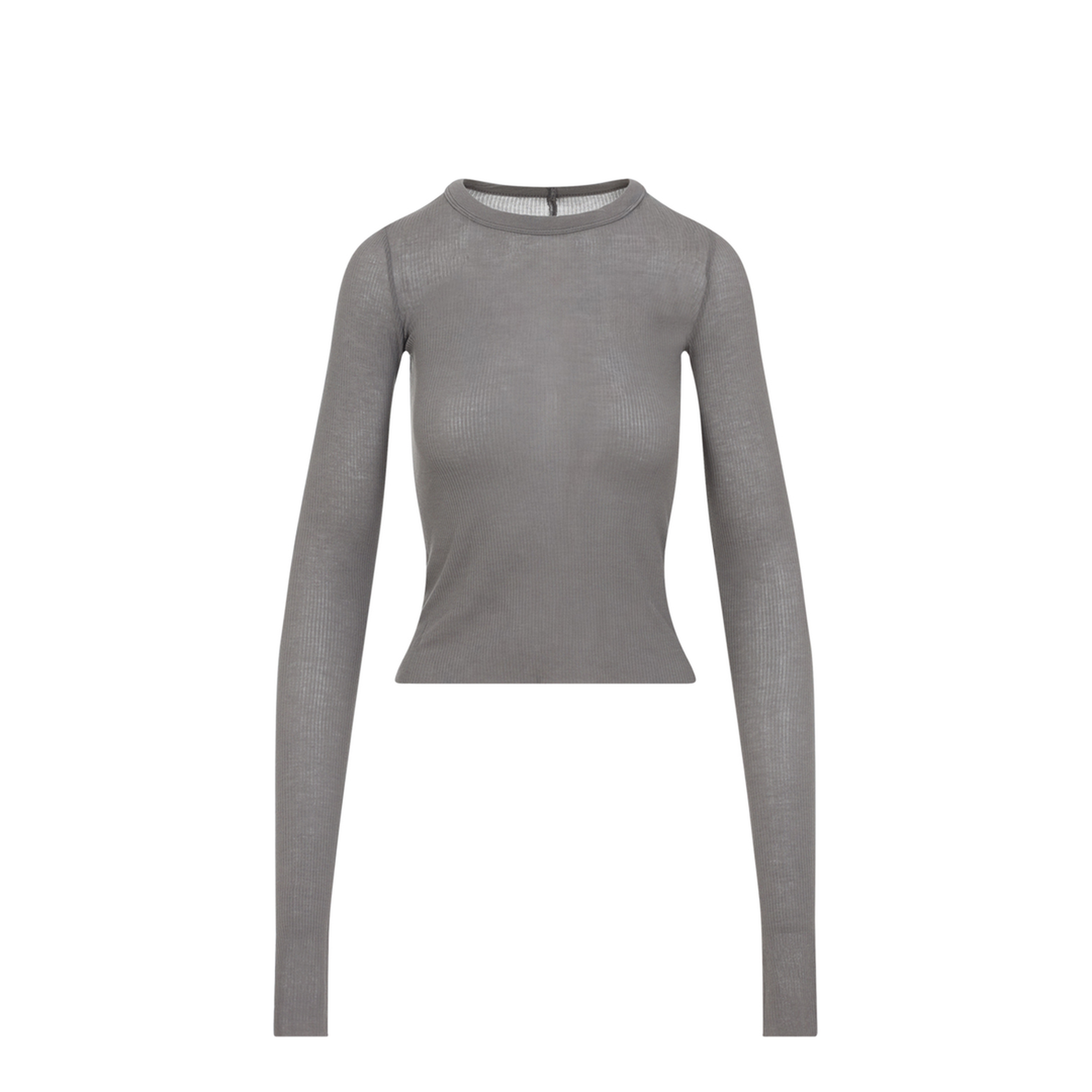 MAYFEYR - Rick Owens - Cropped Rib Ls T-Shirt - RP01F6209RC
