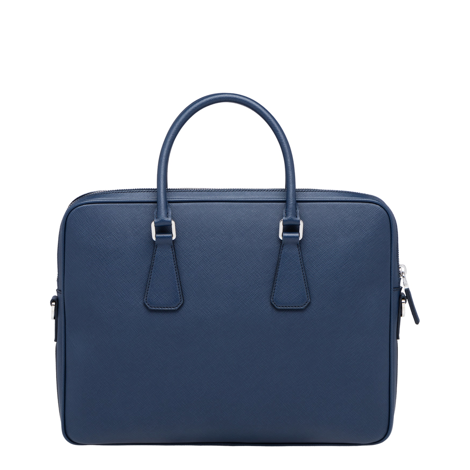 Curve-Edged Leather Briefcase