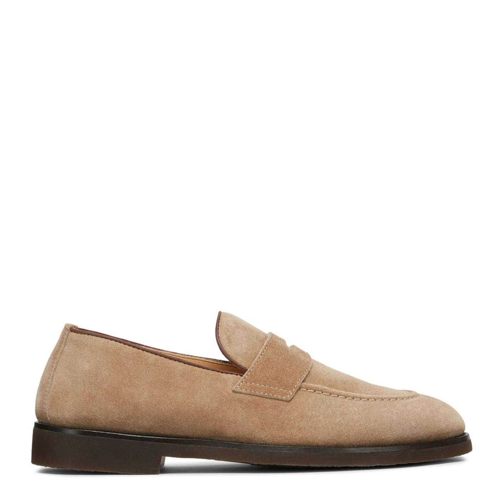 Penny-Slot Suede Loafers