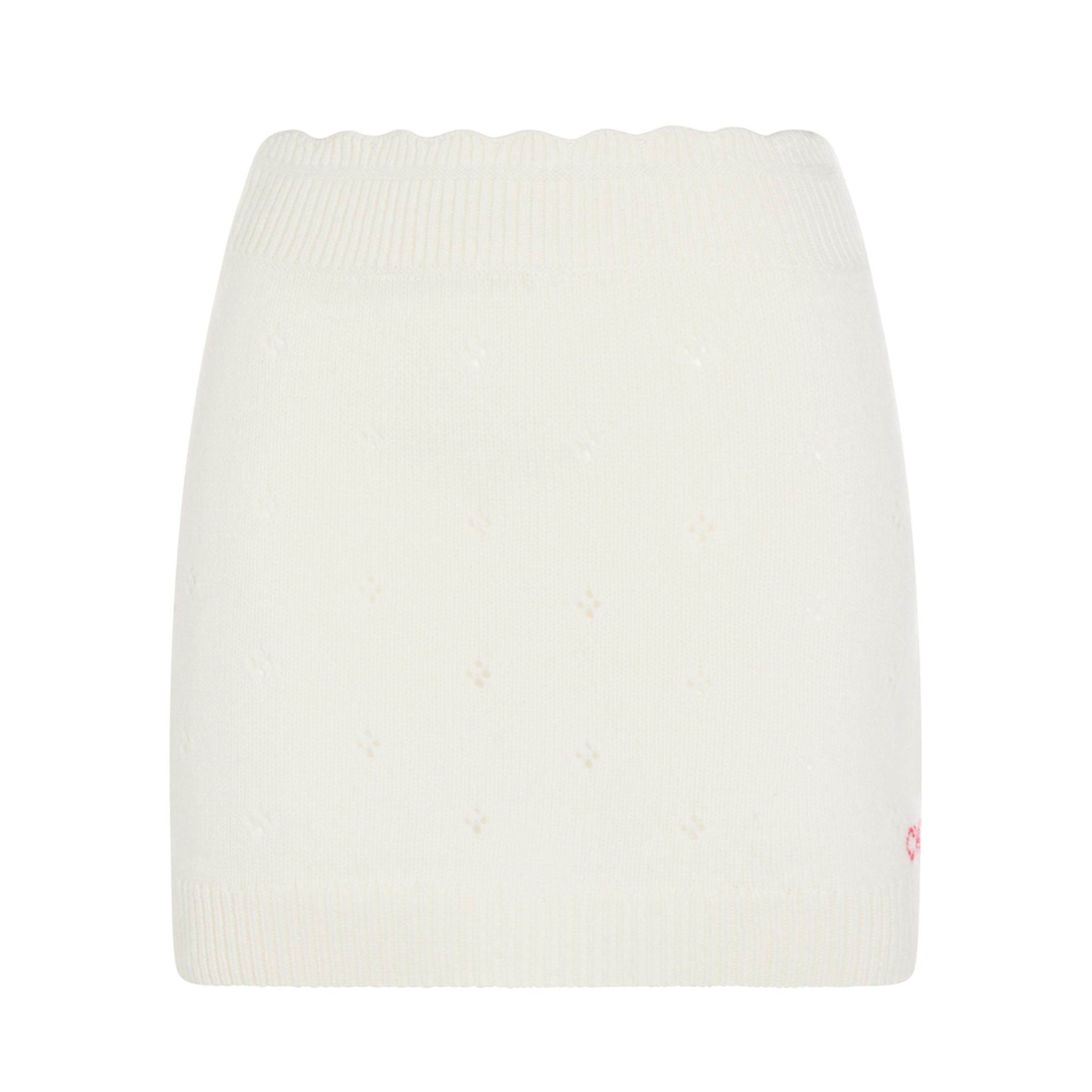 Openwork Wool and Cashmere Miniskirt
