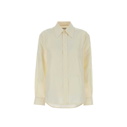 MAYFEYR - Bottega Veneta - Classic Silk Shirt With Logo - A004PCV6ZK09107