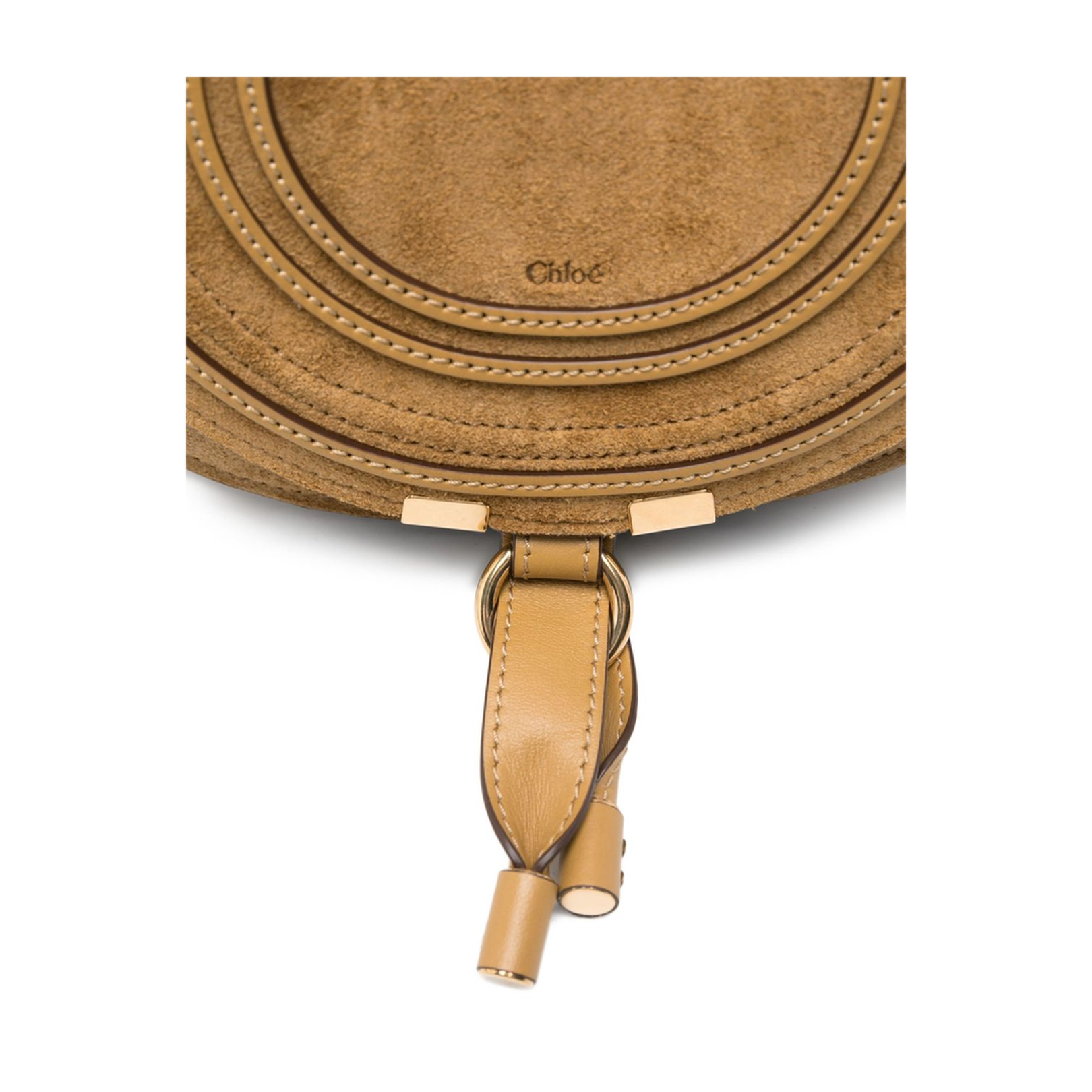 Small Marcie Saddle Bag in Suede Leather