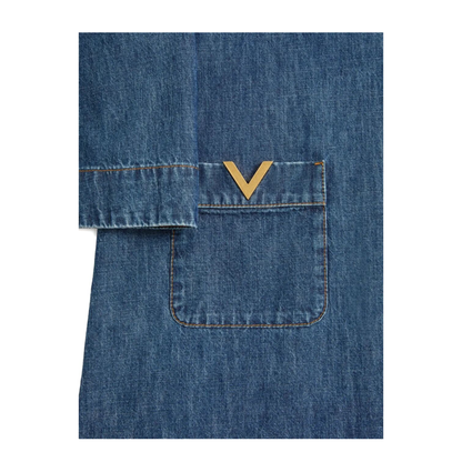 MAYFEYR - Valentino - V-Neck Denim Minidress - BDA03B9YA