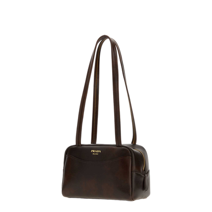 MAYFEYR - Prada - Dark Brown Leather Mini Carry Shoulder Bag - 1BB1672ZQ6F0324