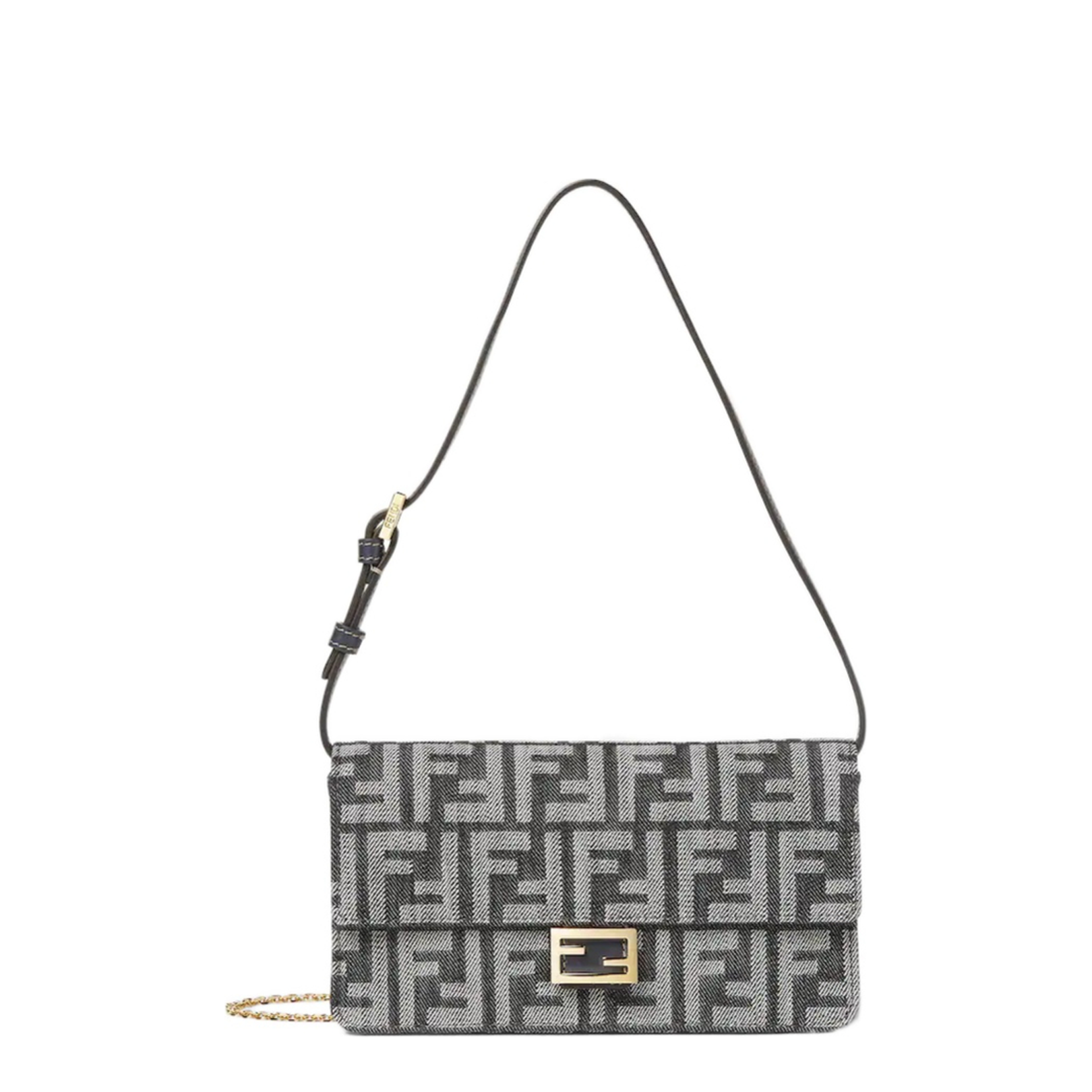 Wallet On Chain Baguette Fabric Blue