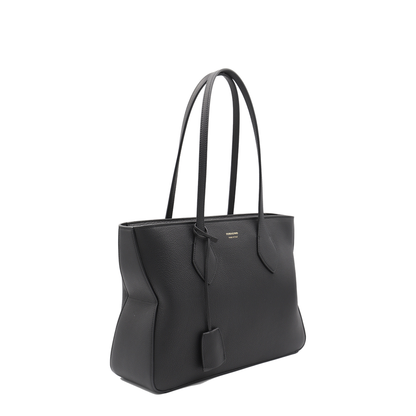 Ferragamo Black Leather Tote Bag