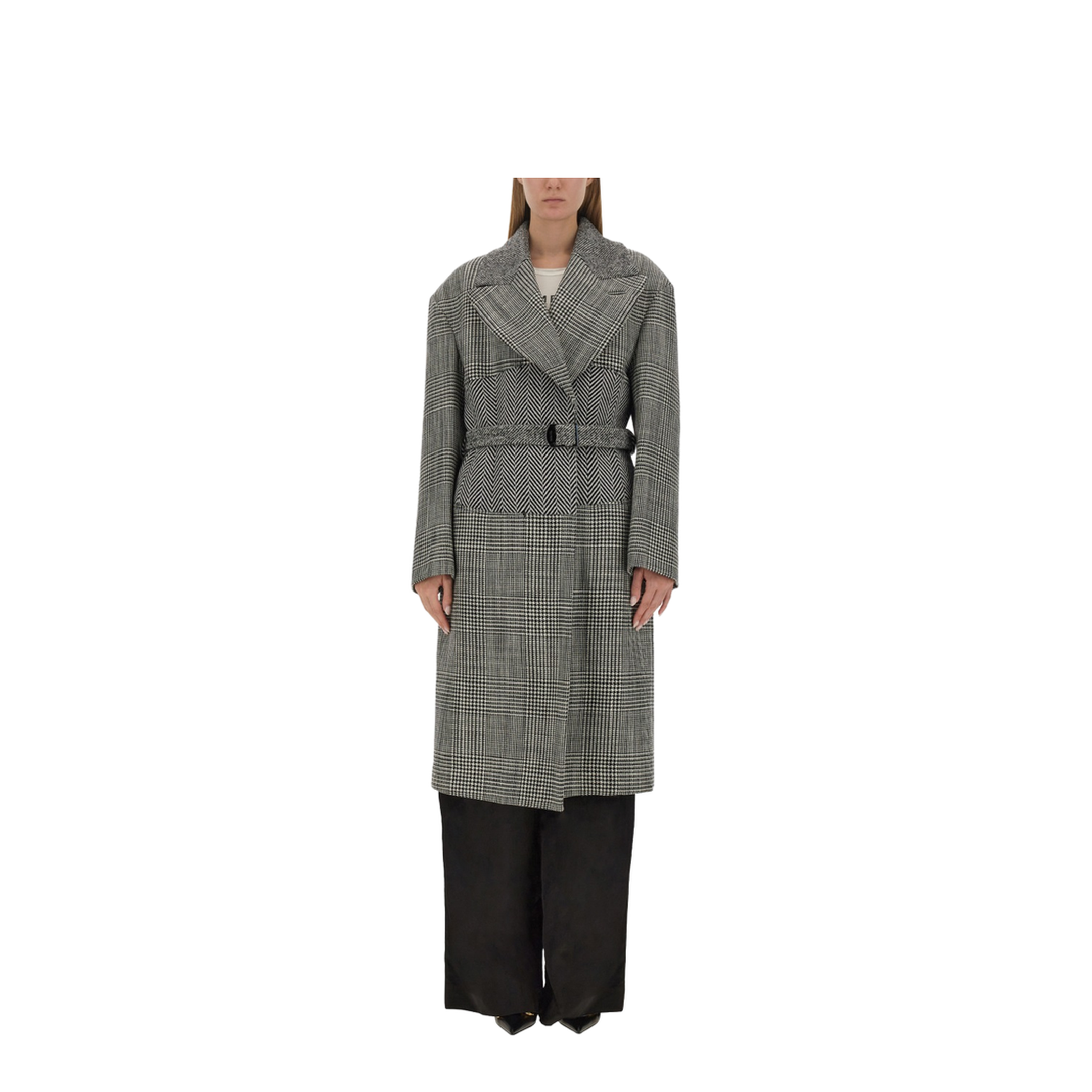 Wool Patchwork Coat