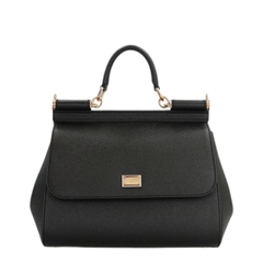 Sicily Grand Calfskin Handbag - Noir