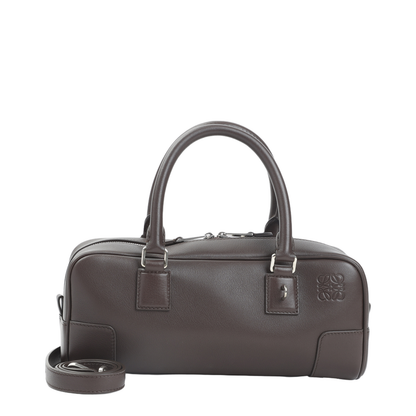 Amazona 23 Cropped Bag in Shiny Calfskin Brown