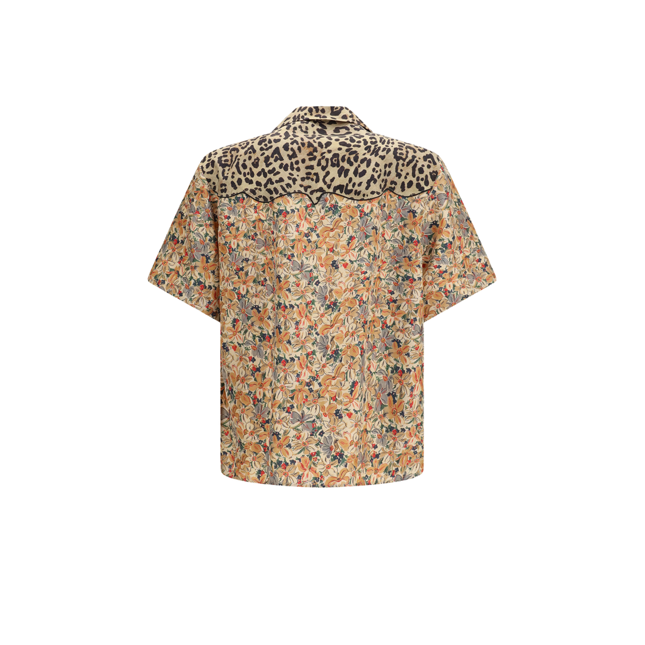 MAYFEYR - Valentino - Short-Sleeve Floral And Leopard Print Shirt - 9V3AA311BJ1