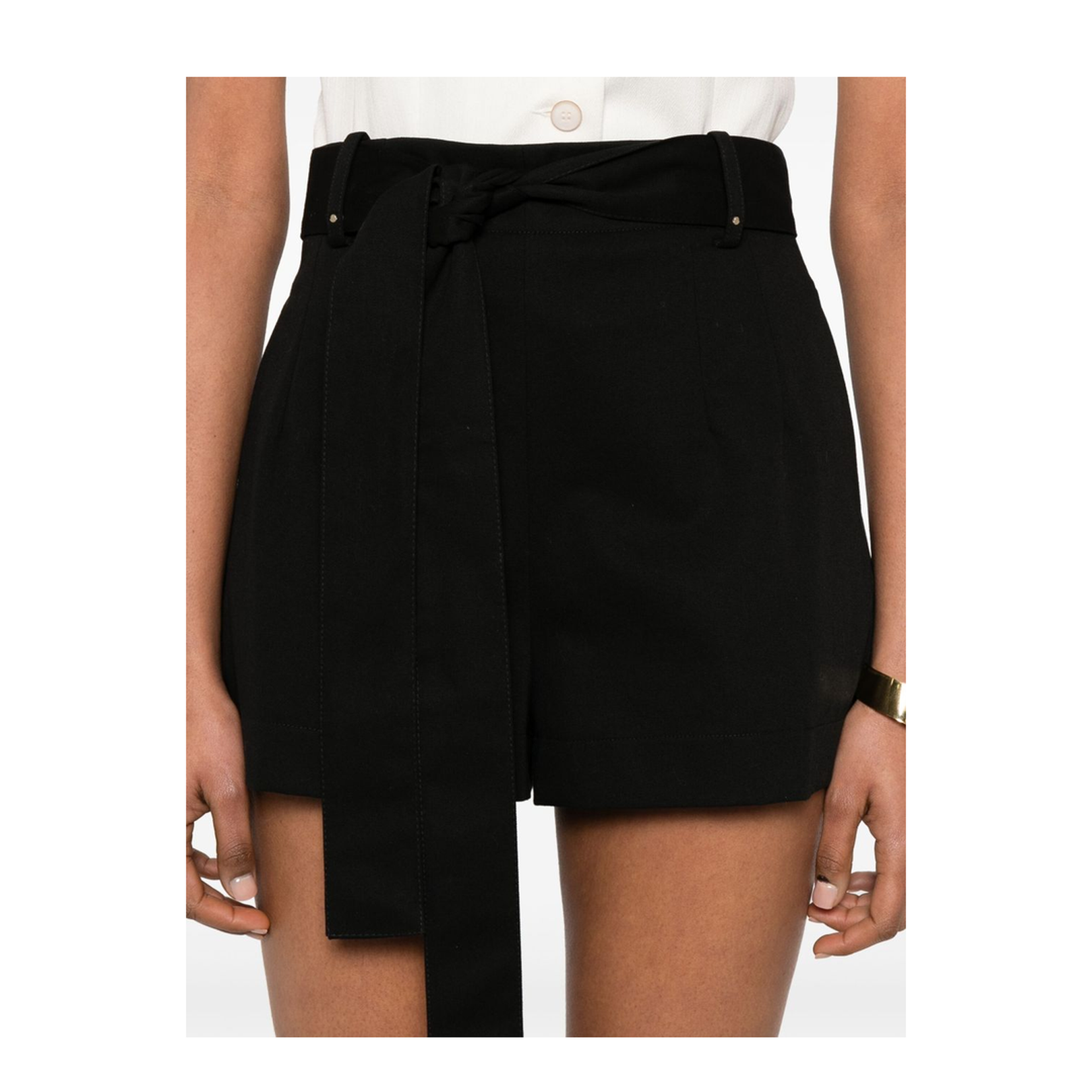 Black Gabardine Shorts