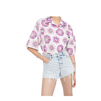 MAYFEYR - Alexander Wang - All-Over Logo Printed Denim Shorts - 4DC2204781