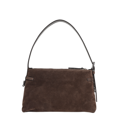 Mini Voyou Shoulder Bag Suede Brown