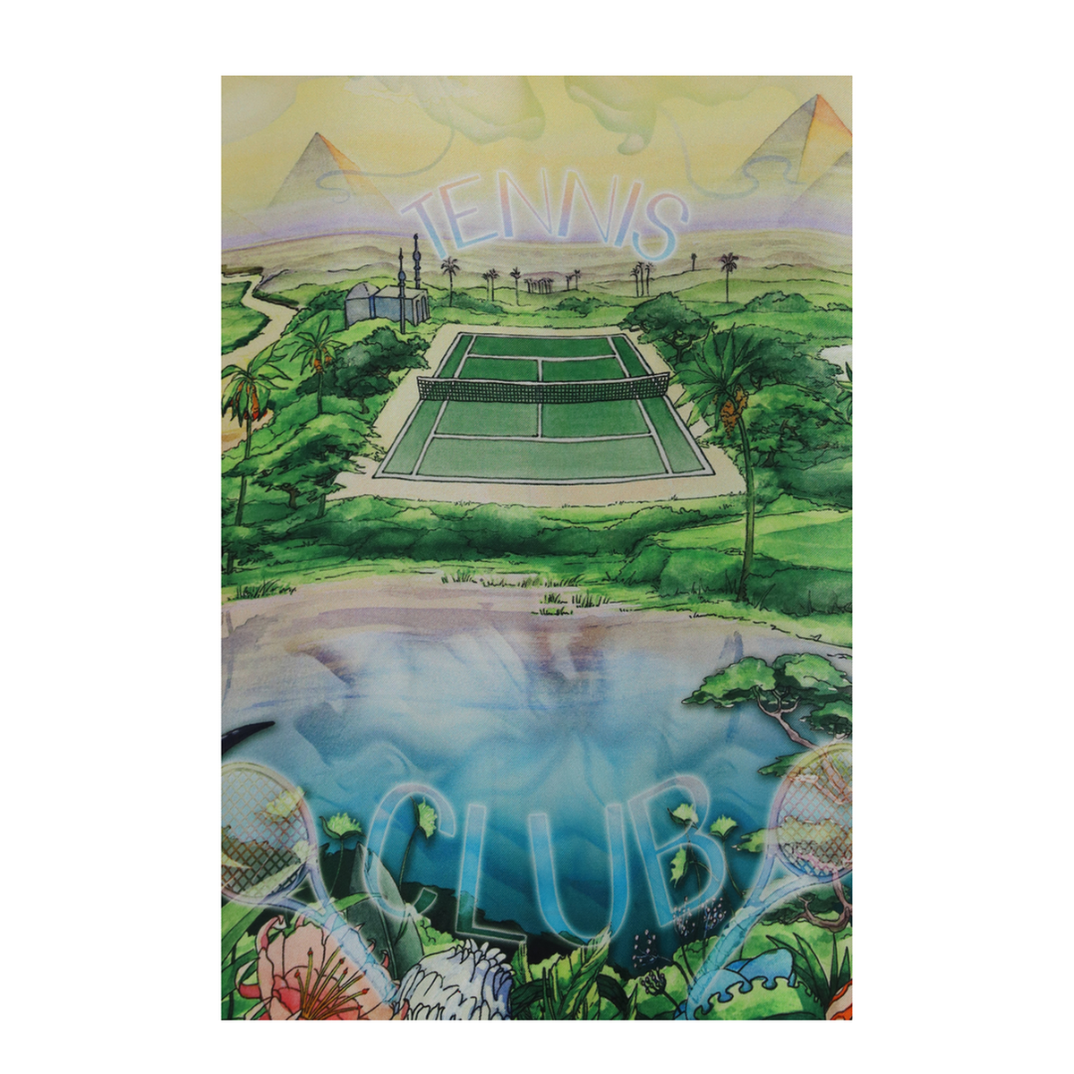 MAYFEYR - Casablanca - Tennis Club Printed Silk Twill Shirt - MAW26SH00604TENNISCLUB