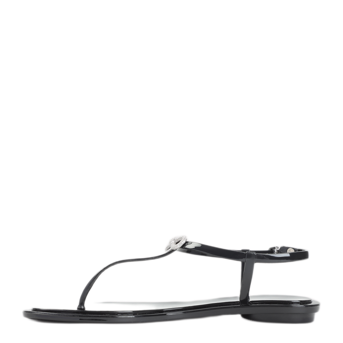 MAYFEYR - MACH & MACH - Black Double Bow Pvc Sandals - SS26S114205GUMBLKBLACK