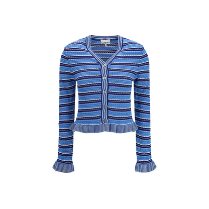 MAYFEYR - Ganni - Striped Cotton Cardigan - A1160003591