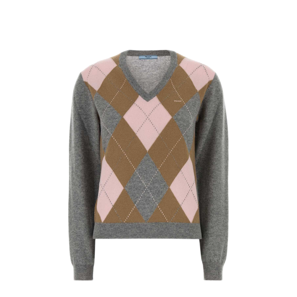 Argyle V-Neck Sweater