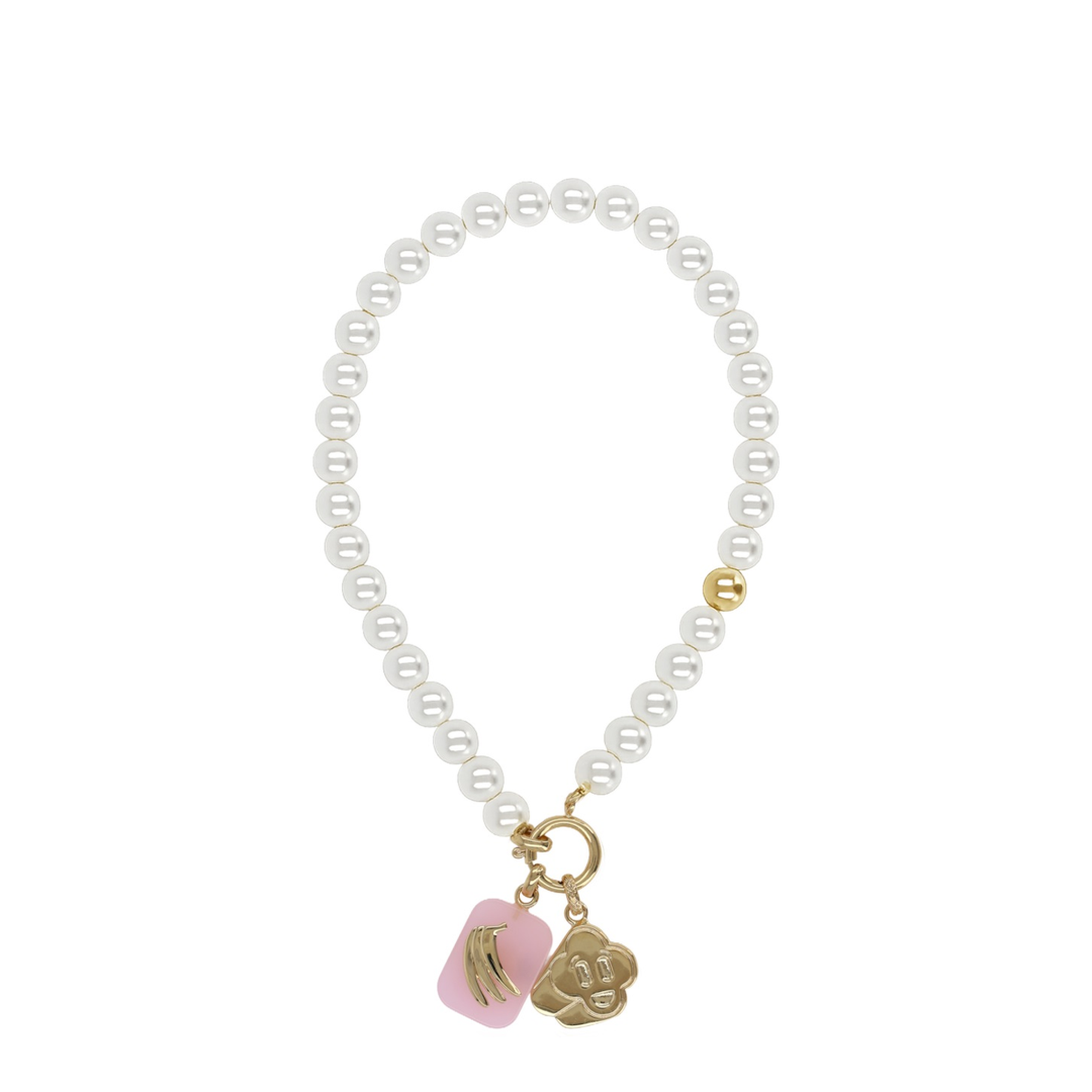 MAYFEYR - Casablanca - Icon Pearl Necklace - ASS26JW39501BRASSPEARLQUARTZ