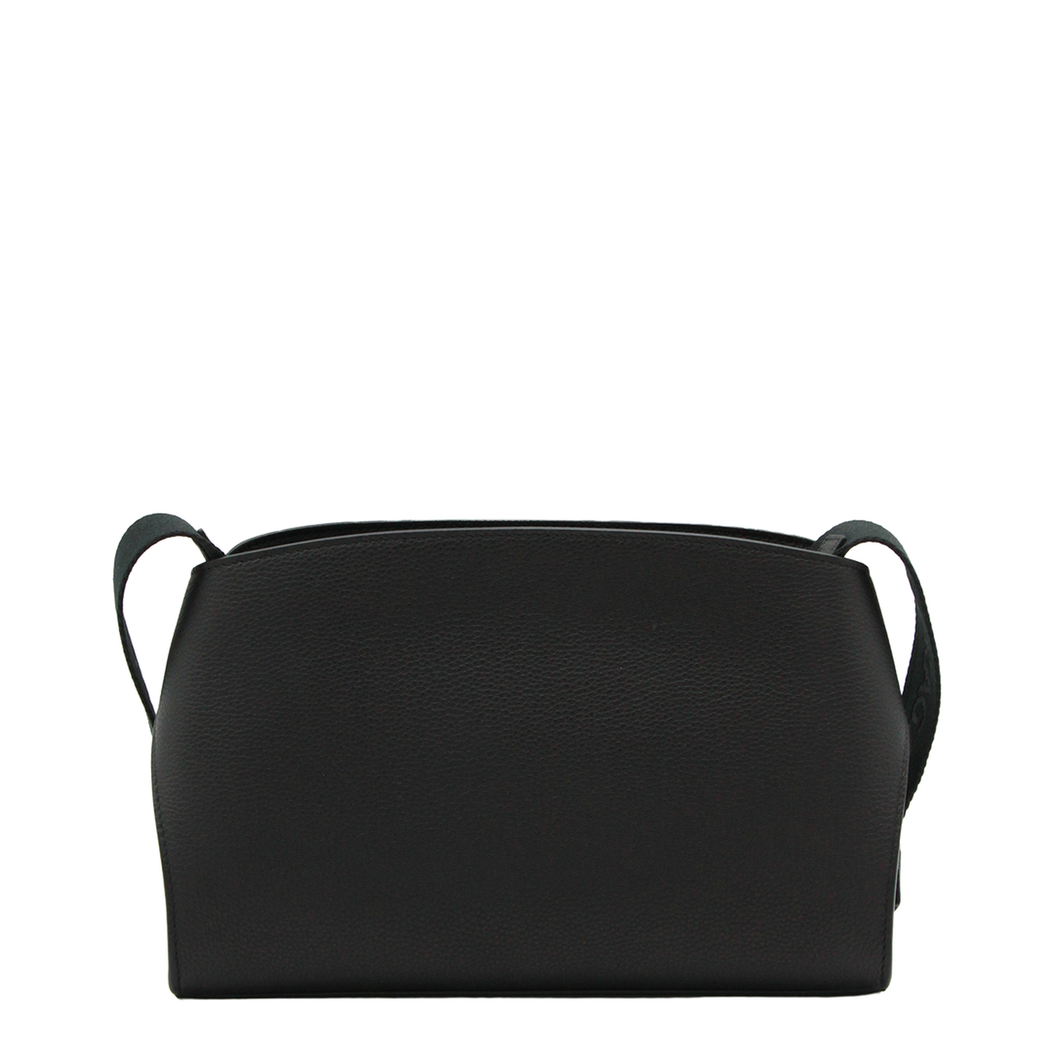 Hug Hammered Calfskin Messenger Bag - Nero