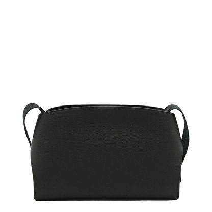 Hug Hammered Calfskin Messenger Bag - Nero