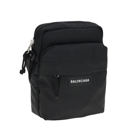 Explorer Recycled Nylon Crossbody Pouch - Black