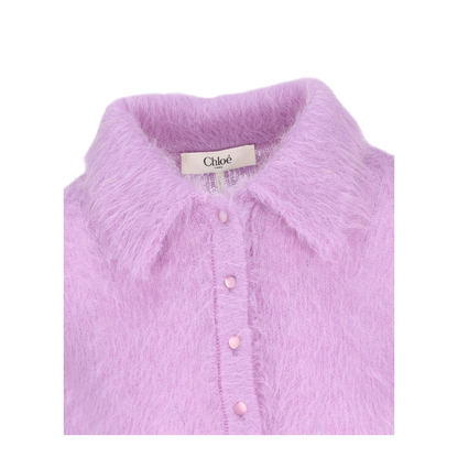 Dreamy Lavander Polo-Style Pullover