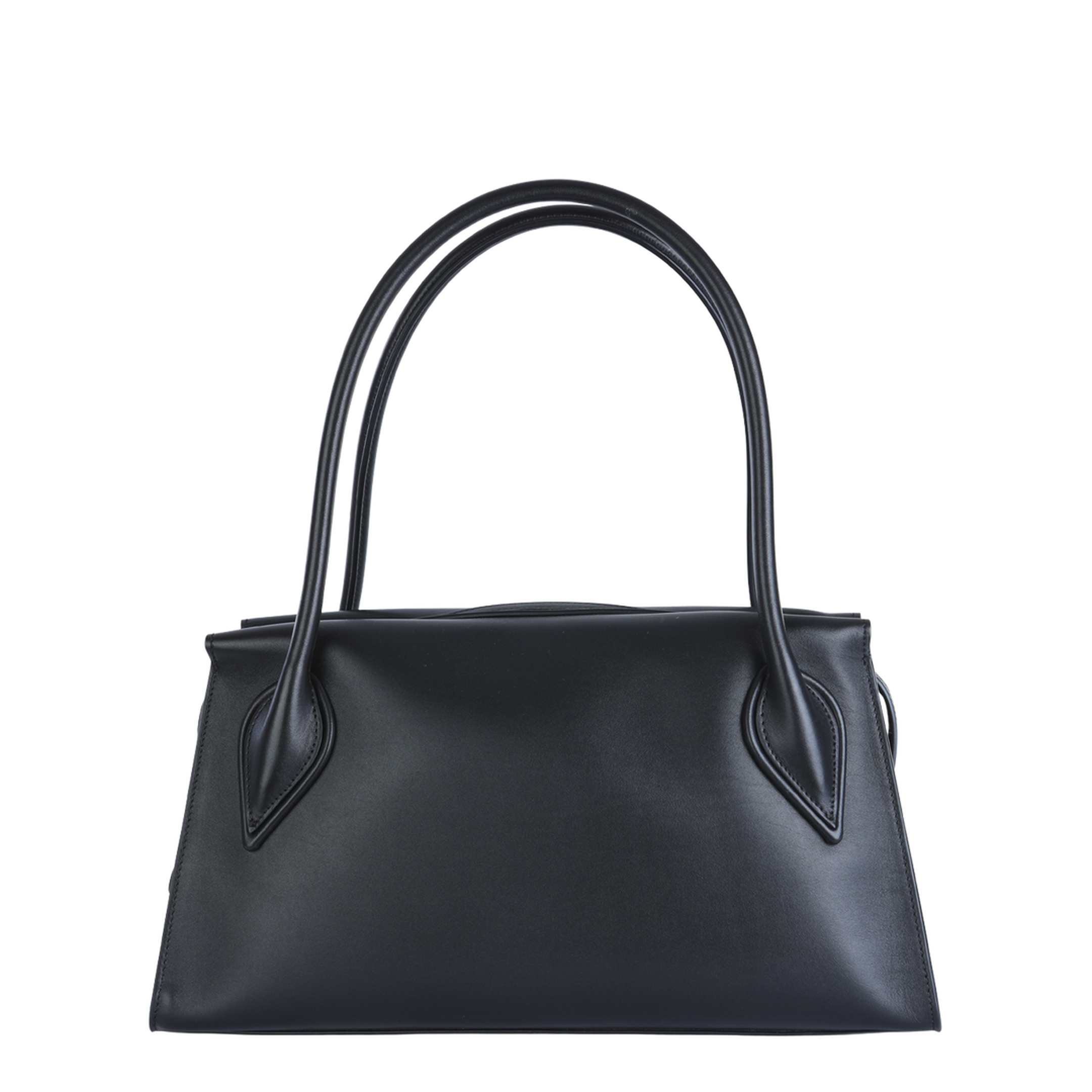Venus Medium Calf Leather Shoulder Bag - Black