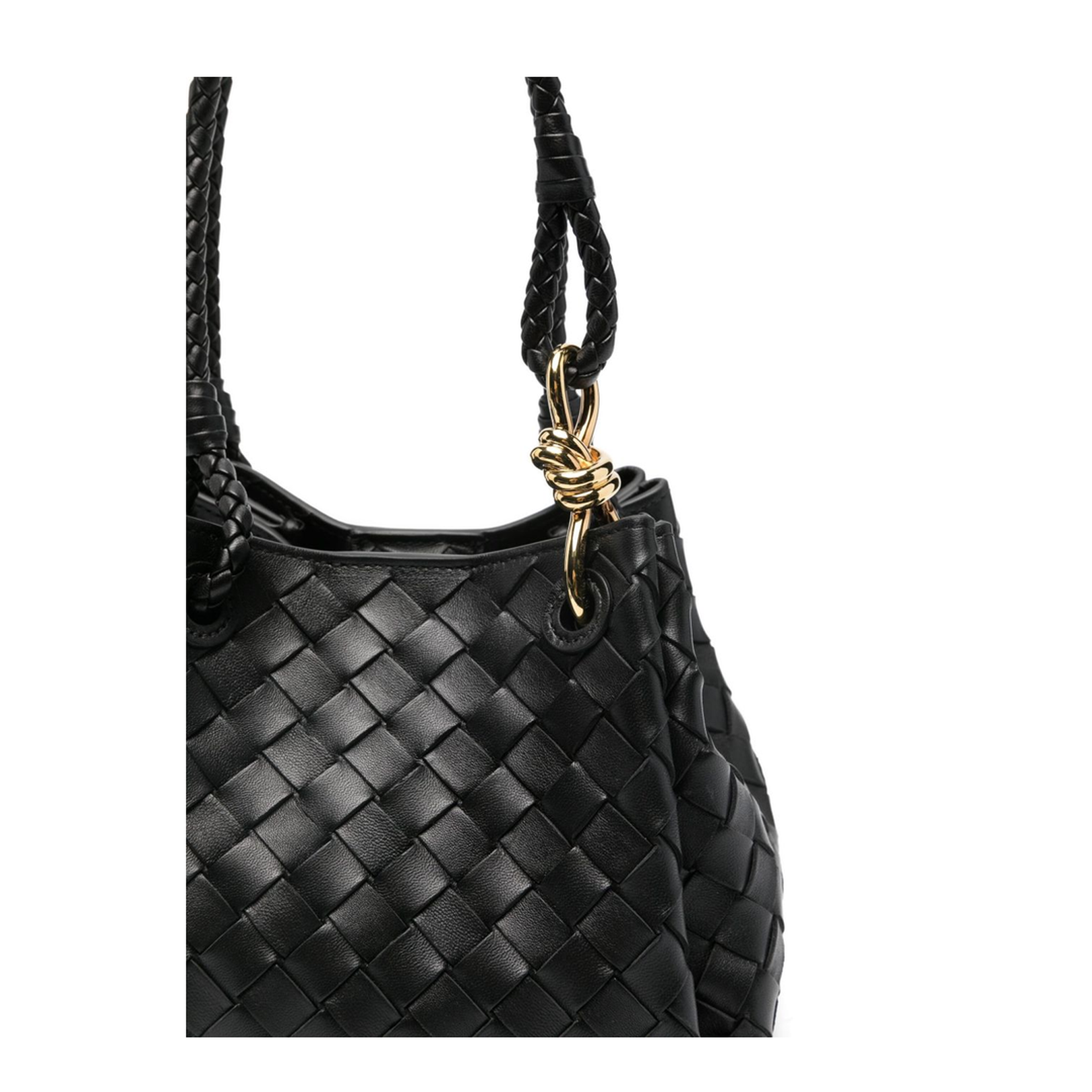 Parachute Small Leather Shoulder Bags - Black