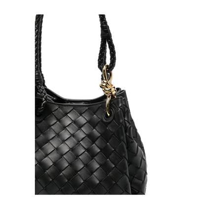 Parachute Small Leather Shoulder Bags - Black